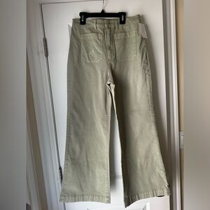 Rolla's Sailor High Rise Wide Leg Jeans in Olive Green